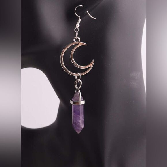 Crystal drop earrings M851 - Picture 3 of 6